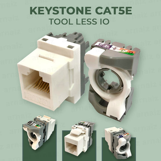 CAT5E IO Keystone Tool Less Tool Free Jack Connector Module RJ45 UTP Modular Jack Information Outlet