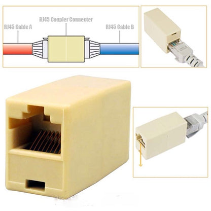 RJ45 Coupler Female F/F Network Cable LAN Connector Joiner F-F Straight Extender