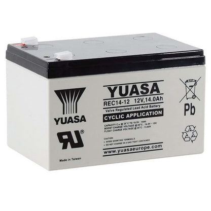 Yuasa 12v 14Ah SLA Rechargeable Battery REC14-12 Valve Regulated Sealed Lead-Acid Battery 12 Volts