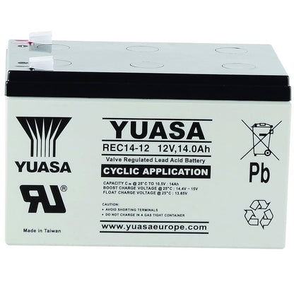 Yuasa 12v 14Ah SLA Rechargeable Battery REC14-12 Valve Regulated Sealed Lead-Acid Battery 12 Volts