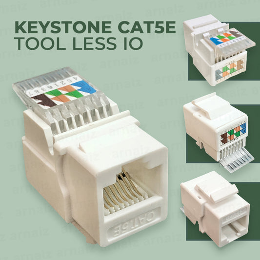 CAT5E IO Keystone UTP Network Keystone Jack Tool Less type Network Connector RJ45 Jack Information