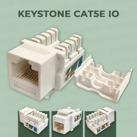 CAT5E RJ45 Keystone Jack Modular Jack Network Dual IDC RJ45 UTP Cat5e Jack Module Information Outlet