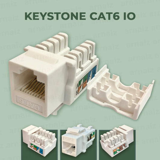 CAT6 RJ45 Keystone Jack Modular Jack Network Dual IDC RJ45 UTP Cat6 Jack Module Information Outlet