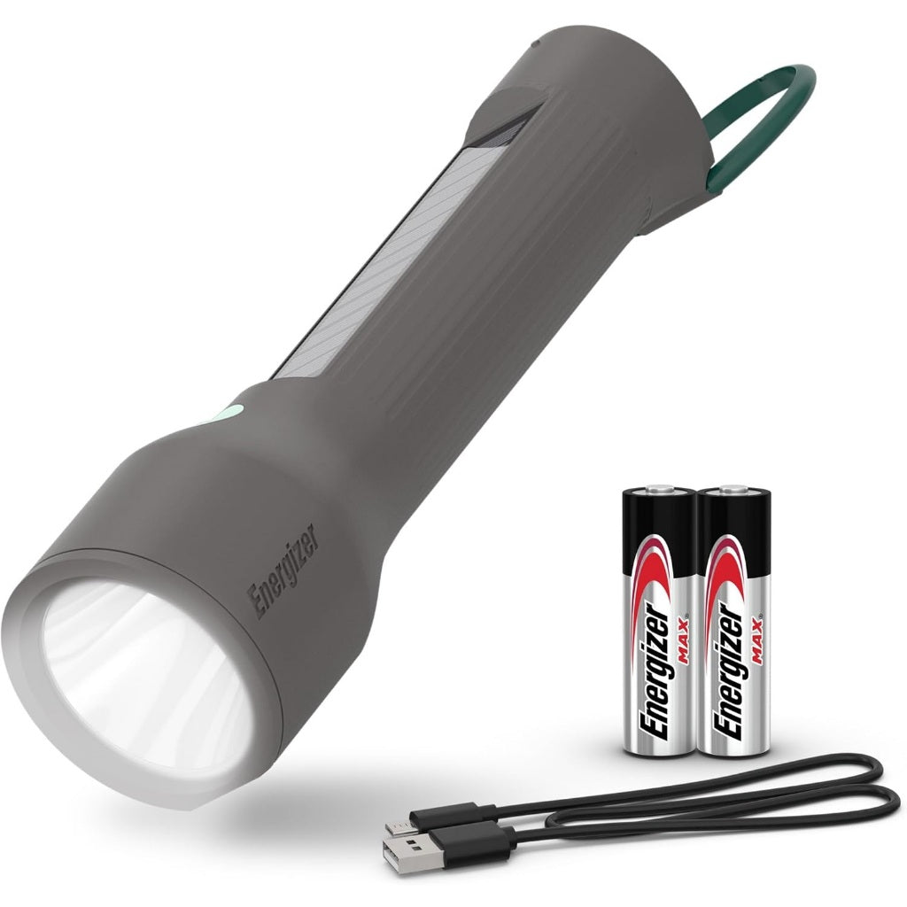 Energizer YSHH21 Hybrid Solar Handheld Flashlight Rechargeable LED Torch Light IPX4 Water Resistant