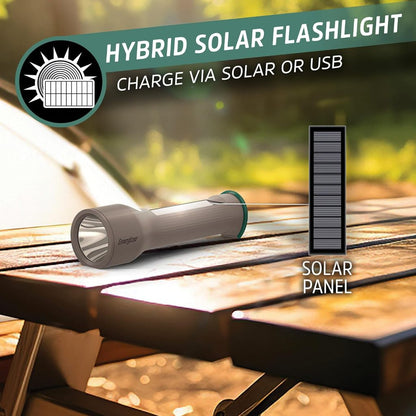 Energizer YSHH21 Hybrid Solar Handheld Flashlight Rechargeable LED Torch Light IPX4 Water Resistant