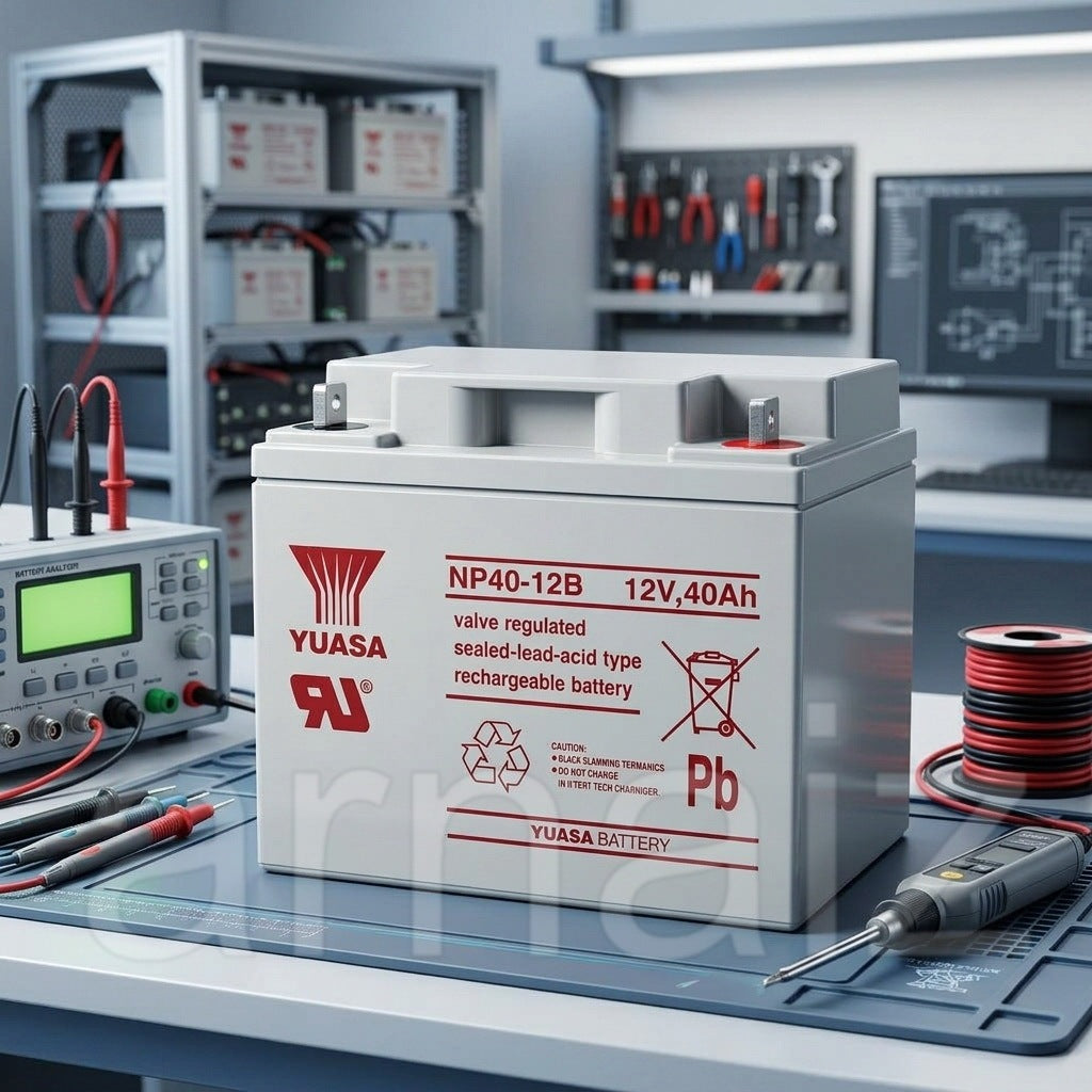Yuasa 12V 40Ah SLA VRLA Rechargeable Battery NP40-12B Valve Regulated Sealed Lead-Acid NP40-12