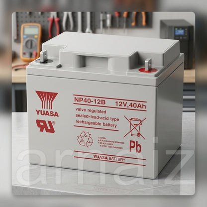 Yuasa 12V 40Ah SLA VRLA Rechargeable Battery NP40-12B Valve Regulated Sealed Lead-Acid NP40-12
