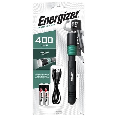 Energizer YMPL22 Hybrid Pen Light Flashlight USB Rechargeable Bright Penlight IPX4 Water Resistant