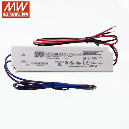 Mean Well LPV-60-24 Led Driver 60W 24V Single Output Switching Power Supply Meanwell 60 Watt 24 Volt