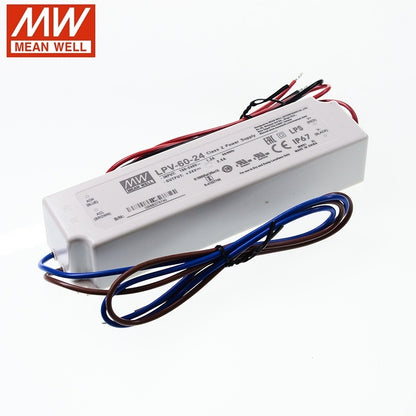 Mean Well LPV-60-24 Led Driver 60W 24V Single Output Switching Power Supply Meanwell 60 Watt 24 Volt