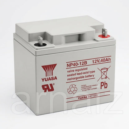 Yuasa 12V 40Ah SLA VRLA Rechargeable Battery NP40-12B Valve Regulated Sealed Lead-Acid NP40-12