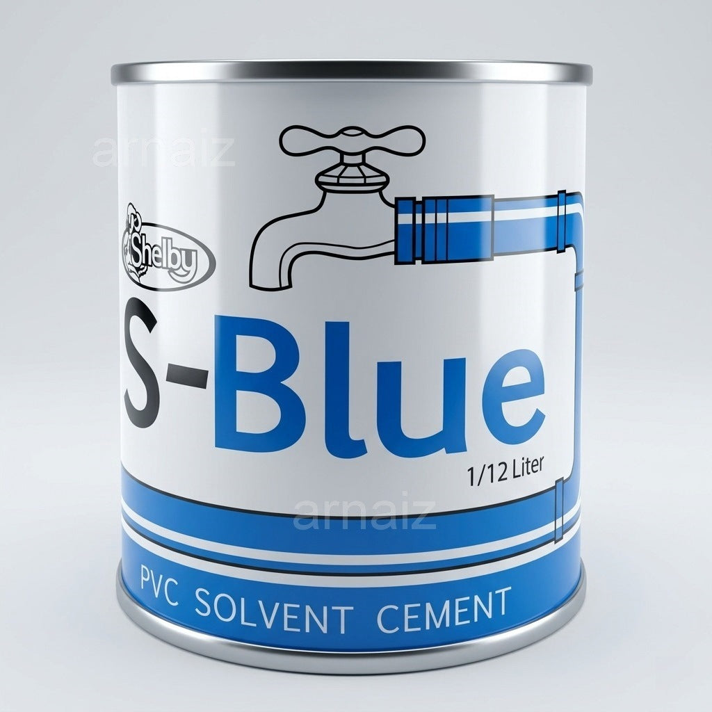 S-Blue PVC Solvent Cement Adhesive SBlue Shelby S17 Strong Plastic Pipe Fittings 1/12 Liter L 80mL