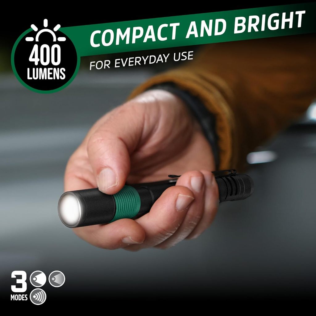 Energizer YMPL22 Hybrid Pen Light Flashlight USB Rechargeable Bright Penlight IPX4 Water Resistant