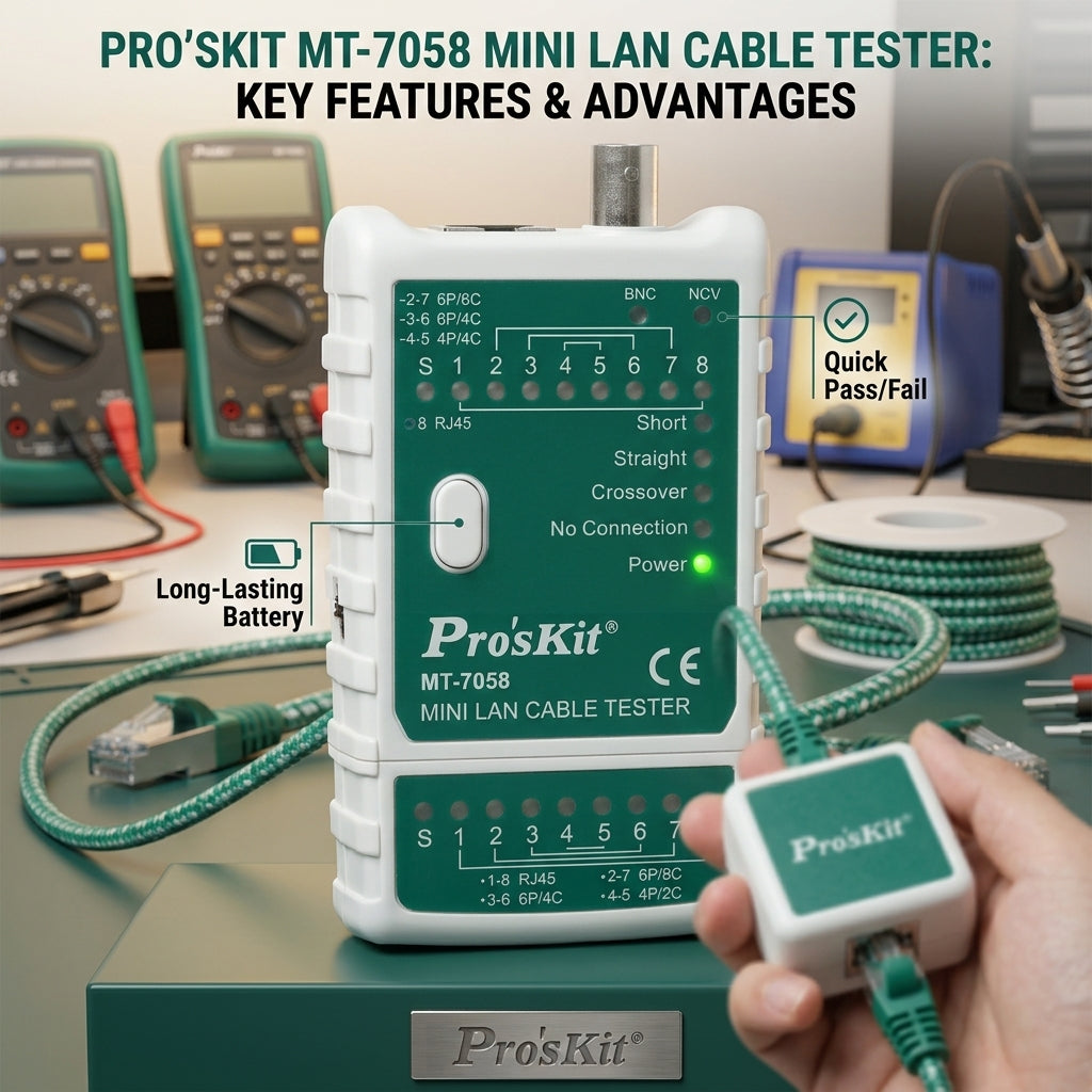 Pro's Kit MT7058 Original OG Lan Tester Proskit MT-7058 MT 7058