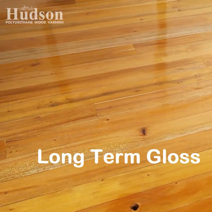 Hudson Polyurethane Floor Varnish Topcoat 1 Liter with Catalyst PU Top Coat Wood Cabinet 1 L 1L