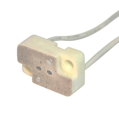 Rectangle Halogen Holder Socket Ceramic Base AWG20 200mm Extra Long Transparent Insulation Wire 20cm