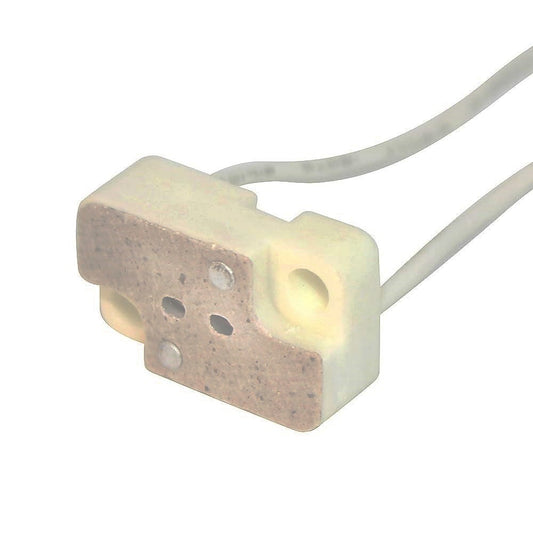 Rectangle Halogen Holder Socket Ceramic Base AWG20 200mm Extra Long Transparent Insulation Wire 20cm