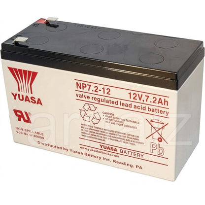 Yuasa 12V 7.2Ah UPS Battery NP7.2-12 12 Volts 7.2 Ampere Rechargeable Valve Regulated Lead Acid VRLA