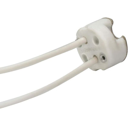 Round Halogen Holder Socket Ceramic Base AWG20 200mm Extra Long Transparent Insulation Wire 20cm