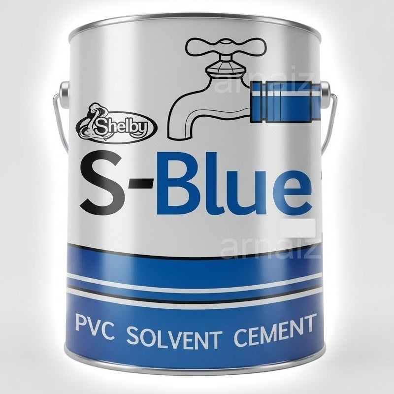 S-Blue PVC Solvent Cement Adhesive 1/4 Liter L 250mL SBlue Shelby S17 Strong Plastic Pipe Fittings