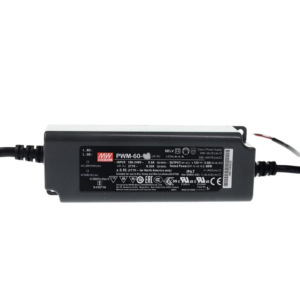 Mean Well PWM-60-12 Led Driver 60W Constant Voltage Single Output Switching Power Supply Meanwell