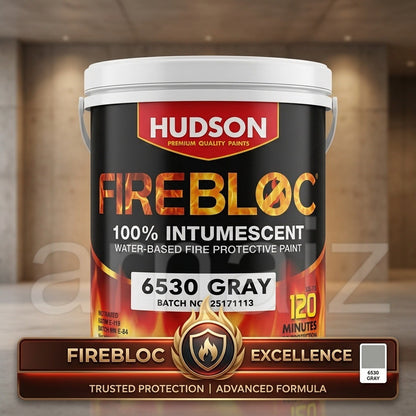 Hudson FireBloc 6530 Gray 16L Water-Based Fire Protective Paint 100% Intumescent