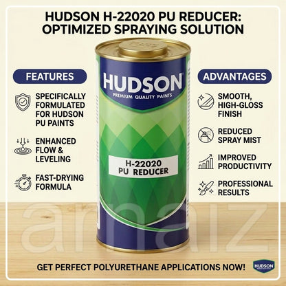 Hudson H-22020 PU Reducer 1L Premium Thinner for Floor Varnish & Paints Pro Quality High Gloss