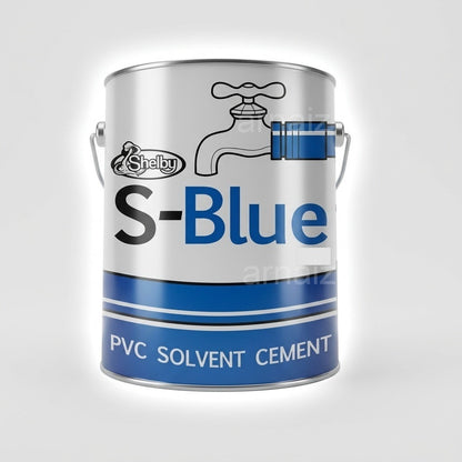 S-Blue PVC Solvent Cement Adhesive 1/4 Liter L 250mL SBlue Shelby S17 Strong Plastic Pipe Fittings