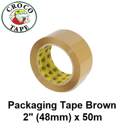Crocodile Packaging Tape 2" 48mm 50meters Brown Tan 2inches 50m packing tape Original Crocodile Tape