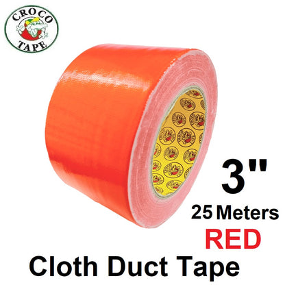 Crocodile Cloth Duct Tape - Red Mesh Duck Tape 3 inches x 82 feet or 72 mm x 25 meters  3"  Original