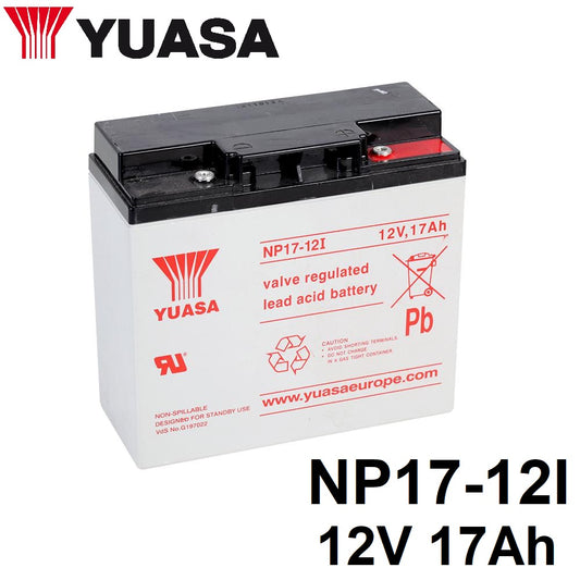 Yuasa 12V 17Ah SLA Rechargeable Battery NP17-12I Valve Regulated Sealed Lead-Acid Ebike Battery VRLA