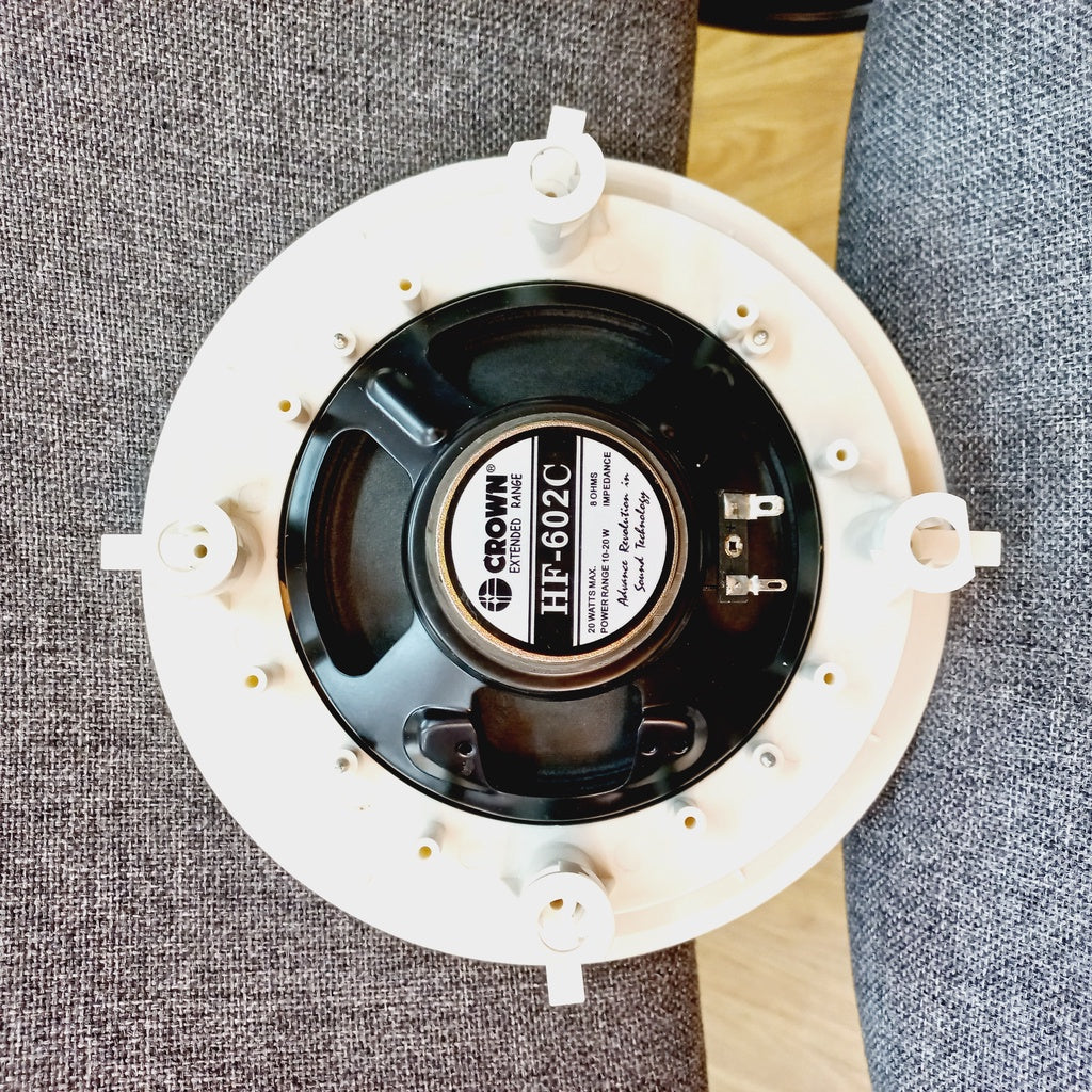 Crown HF-602C Ceiling Speaker 6 Inches 20Watts 8 Ohms Extended Range Original HF602C HF 602C HF602-C