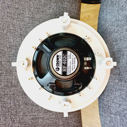 Crown HF-602C Ceiling Speaker 6 Inches 20Watts 8 Ohms Extended Range Original HF602C HF 602C HF602-C