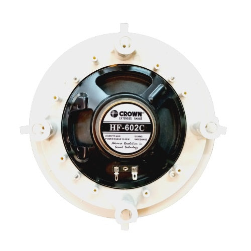 Crown HF-602C Ceiling Speaker 6 Inches 20Watts 8 Ohms Extended Range Original HF602C HF 602C HF602-C