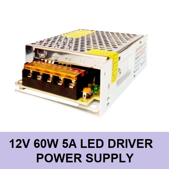 Led Power Supply 12V 60W 5A Regulated Switching Power Supply Transformer 220V 110VAC To DC Led Strip