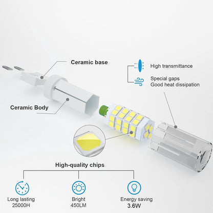 Led Bulb G9 3.5W 2700K 220-VAC Clear Type 220V  Warm White Capsule Light Non-dimmable for Chandelier