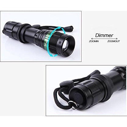 Led Torch Blacklight 365NM High Powered 365nm UV Ultraviolet Zoomable LED Flashlight  For Detecting