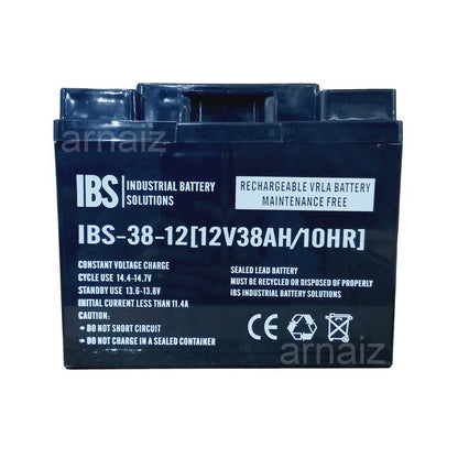 IBS 12v 38Ah SLA Rechargeable Battery IBS-38-12 Valve Regulated Lead-Acid Battery VRLA 12v 38Ah