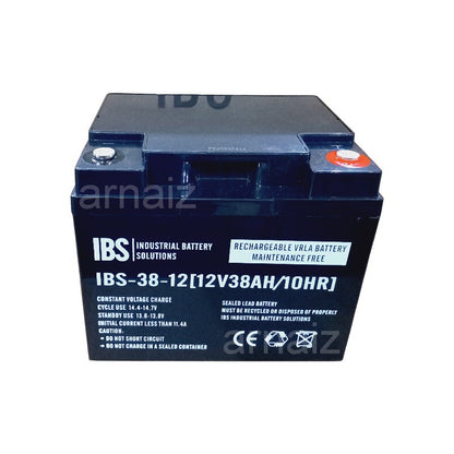 IBS 12v 38Ah SLA Rechargeable Battery IBS-38-12 Valve Regulated Lead-Acid Battery VRLA 12v 38Ah