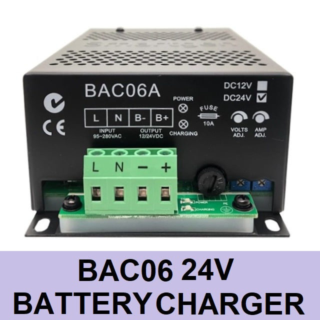 BAC06 Battery Charger 24V SMARTGEN BAC06A-24V Generator Battery Charger Switching Battery Charger 3A