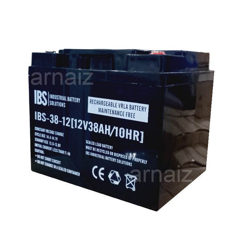 IBS 12v 38Ah SLA Rechargeable Battery IBS-38-12 Valve Regulated Lead-Acid Battery VRLA 12v 38Ah