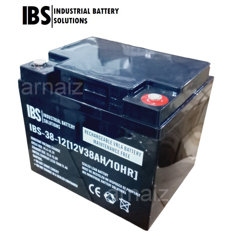 IBS 12v 38Ah SLA Rechargeable Battery IBS-38-12 Valve Regulated Lead-Acid Battery VRLA 12v 38Ah