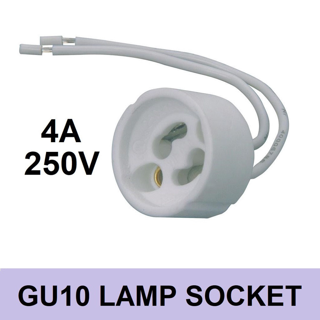 LQD GU10 Lamp Socket 4A 250V LED Bulb Halogen Lamp Holder Base Ceramic Wire Connector for GU10 Lamp