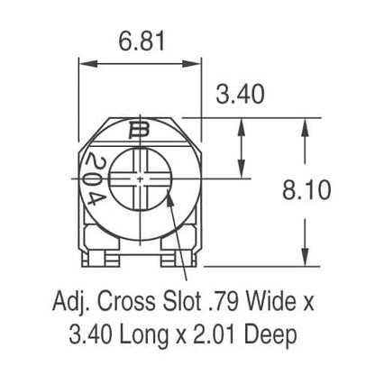 3306P-1-502 Trimmer 5K Round Trimpot Trimming Potentiometer Single Turn 5 Kohm  Through Hole 1 Turns