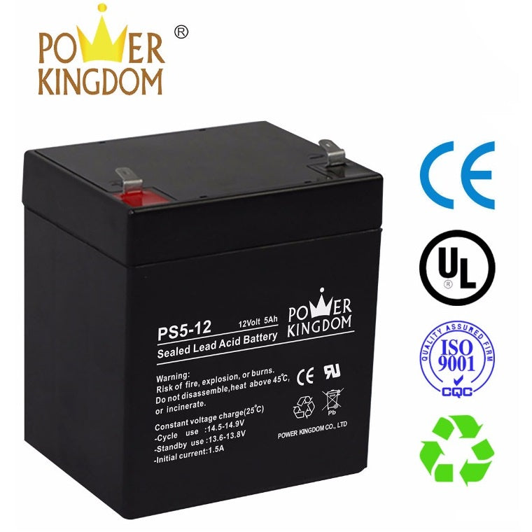 12V 5Ah 20hr Battery 12 Volts 5 Ampere UPS Speaker Power King Batteries replaces 12V 4Ah 4A Battery