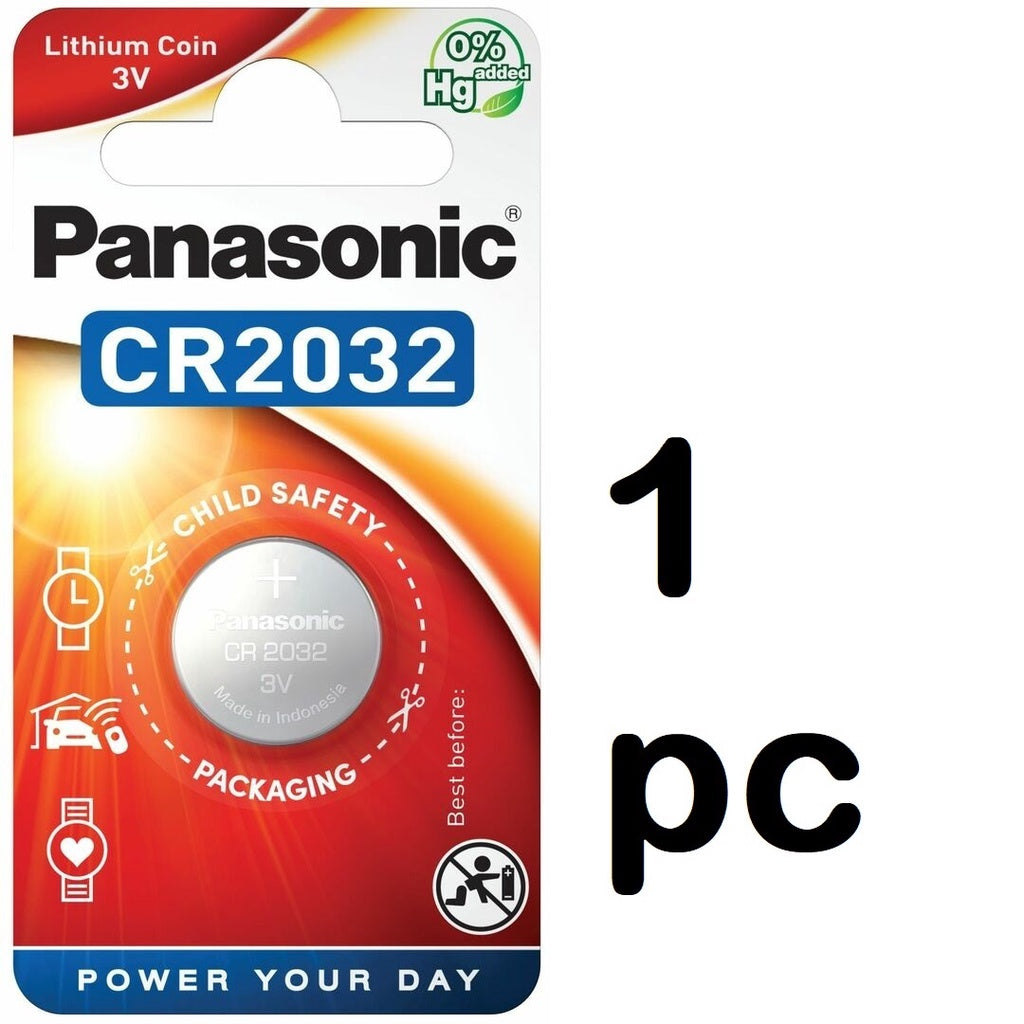 Panasonic CR2032 1 6 pcs ECR2032 2032 Lithium Coin Cell Button Battery 3V 3 volts DL2032 BR2032