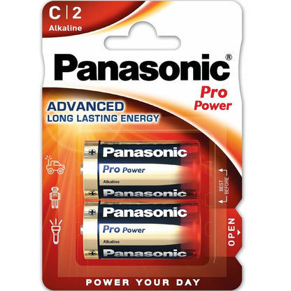Panasonic Size C Pro Power  Batteries (2 pcs) LR14 Panasonic C Alkaline Battery Original Panasonic