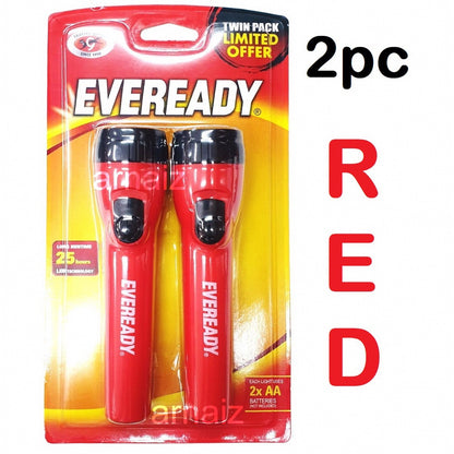 Eveready Flashlight Twinpack Limited Offer (Battery Not Included) LED Light Flash Light Red Blue