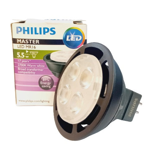 Philips Master Led Lamp MR16 12V 5.5W GU5.3 2700K Warm White Energy Saving Bulb LED  Spotlight  Lamp