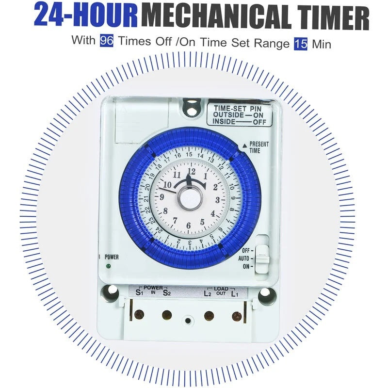 Mechanical Timer TB35 15A 24 Hours Automatic Time Switch TB-35